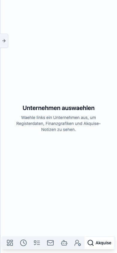Mobile Ansicht von Akquise in Neuronize ERP