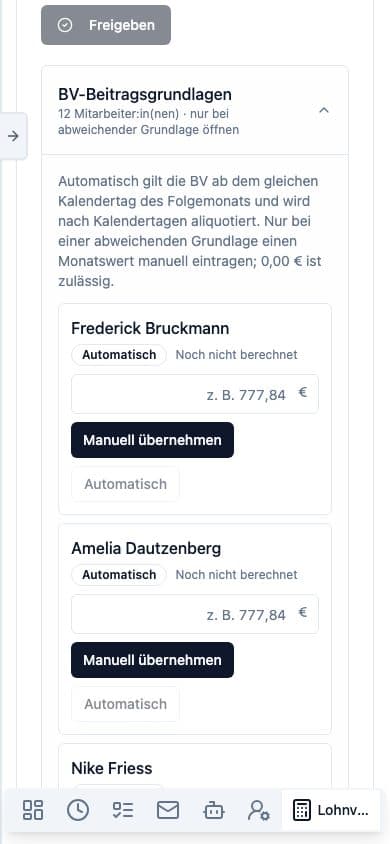 Mobile Ansicht von Lohnverrechnung in Neuronize ERP